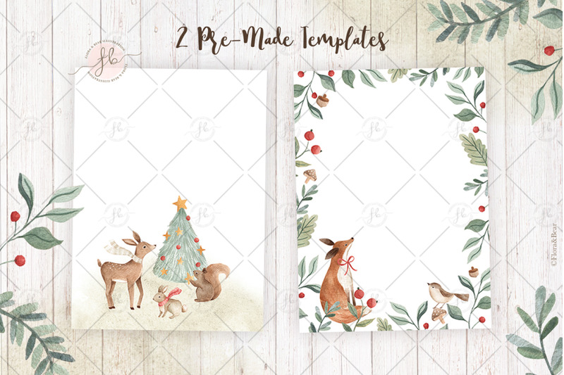 winter-woodland-watercolor-christmas-clipart-set