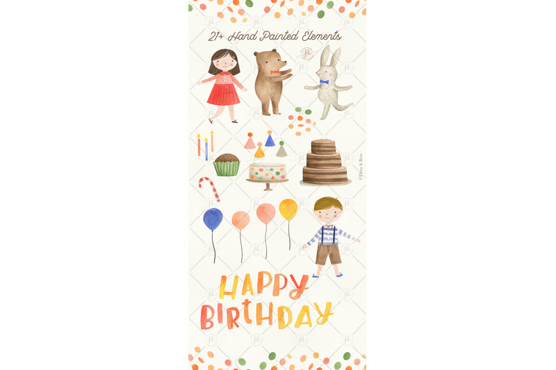 happy-birthday-watercolor-girl-and-boy-illustration-set
