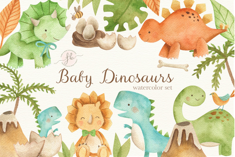 baby-dinosaur-watercolor-illustration