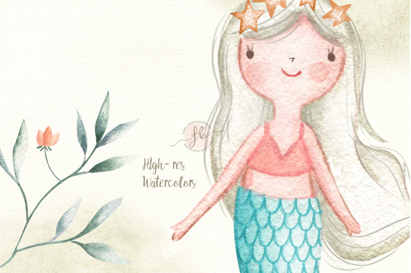 mermaids-girl-watercolor-clipart