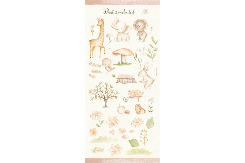spring-garden-safari-animals-watercolor-set