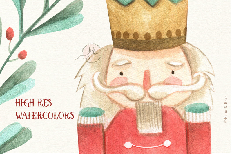 nutcracker-christmas-watercolor-illustration-set
