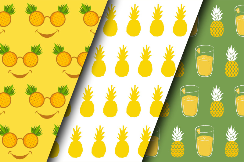 pineapple-fruit-pattern-digital-papers