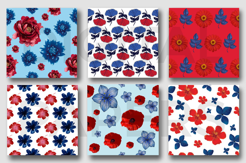 red-amp-blue-watercolor-flowers-digital-papers