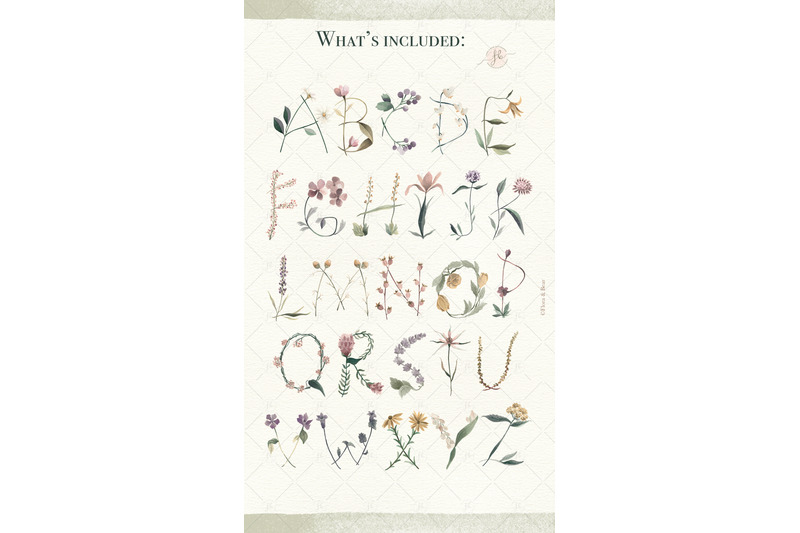 botanical-alphabet-letters-watercolor