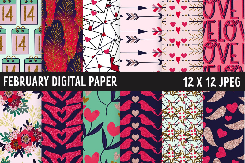 february-digital-paper-valentines-patterns