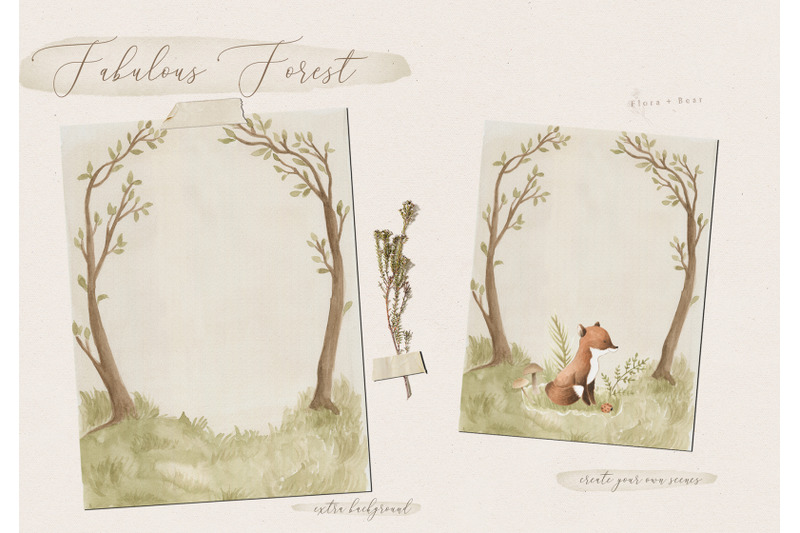 woodland-forest-animals-watercolor-set