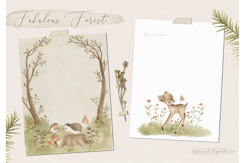 woodland-forest-animals-watercolor-set