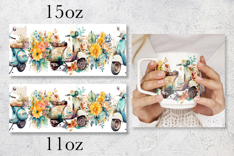 spring-mug-wrap-design-floral-motorcycle-mug-sublimation-png