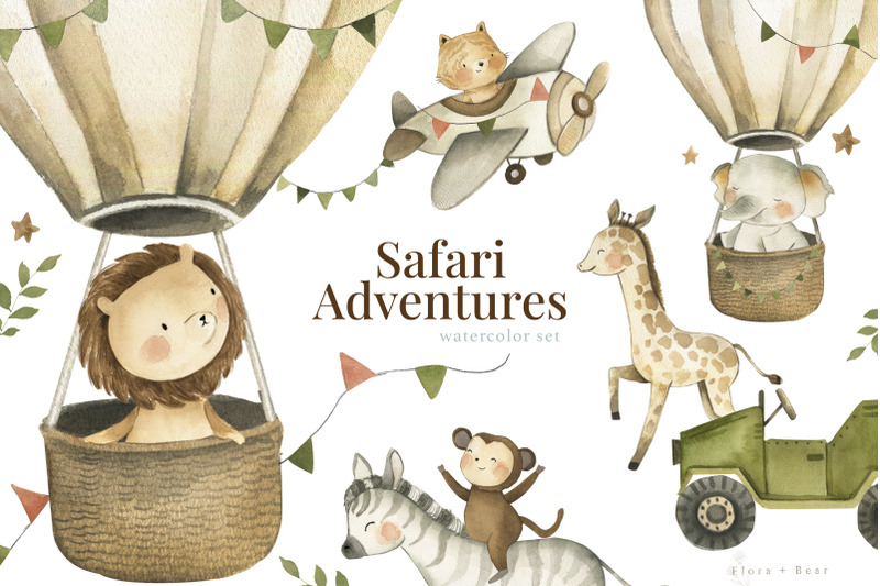safari-animals-adventure-watercolor-set