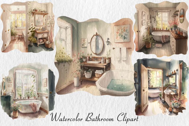 watercolor-bathroom-clipart