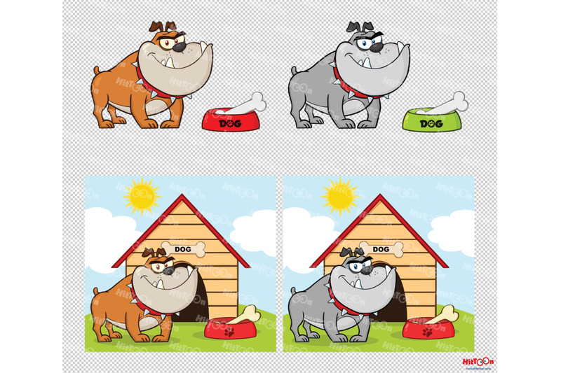 bulldog-cartoon-mascot-characters