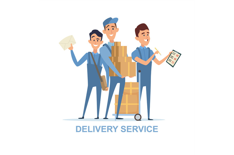 delivery-service-male-characters-standing-with-post-boxes-for-deliver