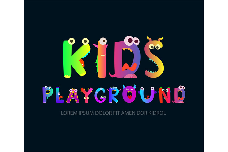 kids-playground-funny-lettering-title-for-kids-attraction-places-vec