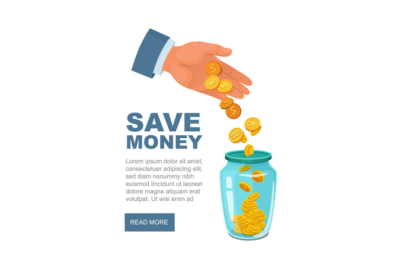 save-money-hands-putting-money-coins-to-transparent-jar-vector-busin