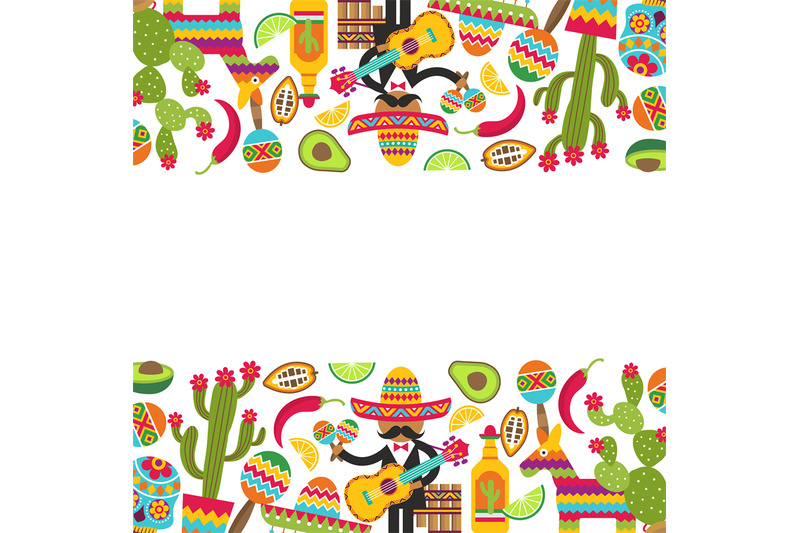 mexico-background-authentic-decoration-symbols-mexican-sombrero-guita