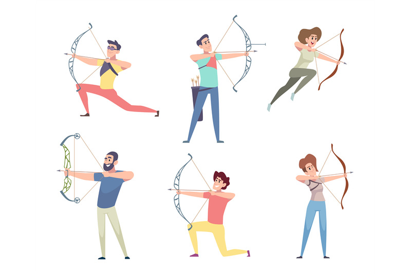 archers-sport-activity-with-battle-archer-and-arrows-characters-of-di