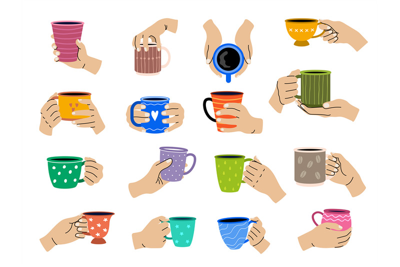 holding-cup-hot-mugs-in-hands-recent-vector-tea-time-concept-illustra