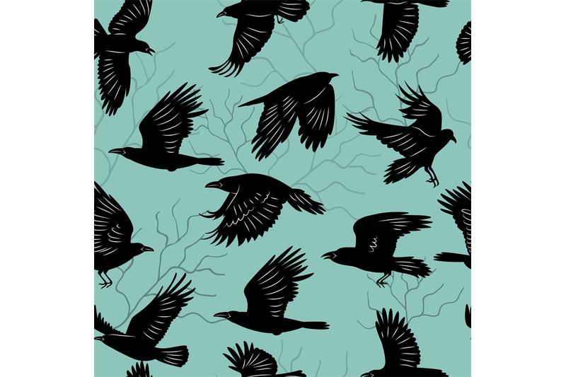 crow-birds-flying-ghotic-birds-silhouettes-recent-vector-dark-animals