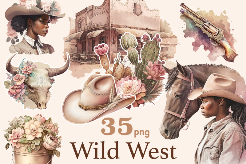 cowgirl-clipart-western-illustration