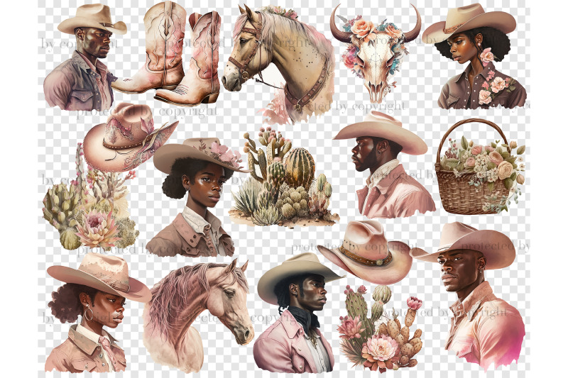 cowgirl-clipart-western-illustration