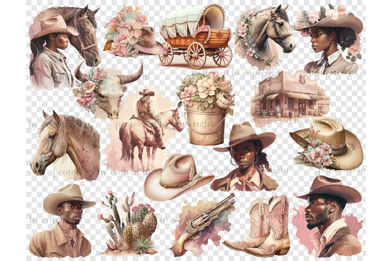 cowgirl-clipart-western-illustration