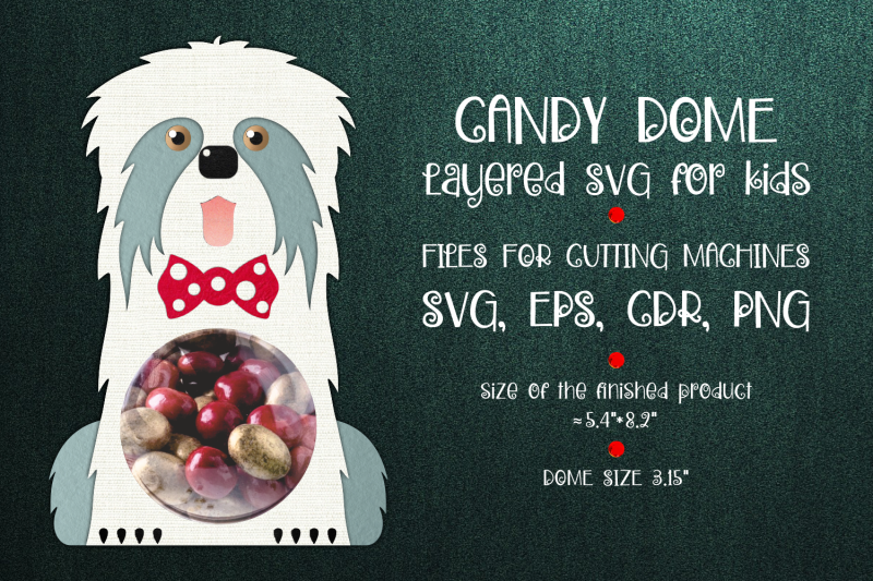 old-english-sheepdog-candy-dome-template