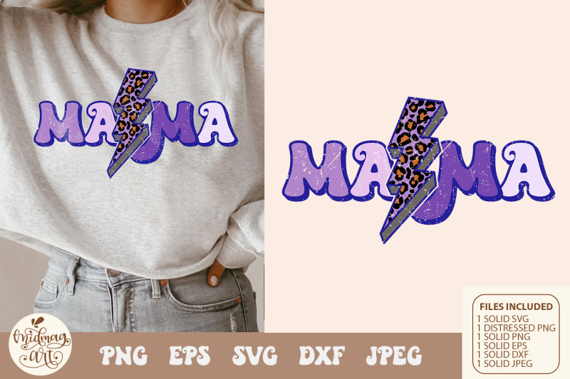 retro-mama-lightning-bolt-leopard-png-mama-png