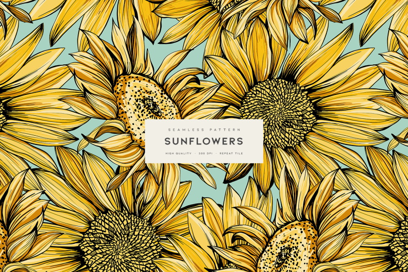 sunflowers-patterns-and-elements