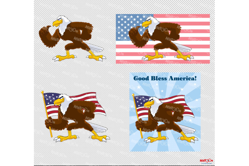 patriotic-eagle-cartoon-characters