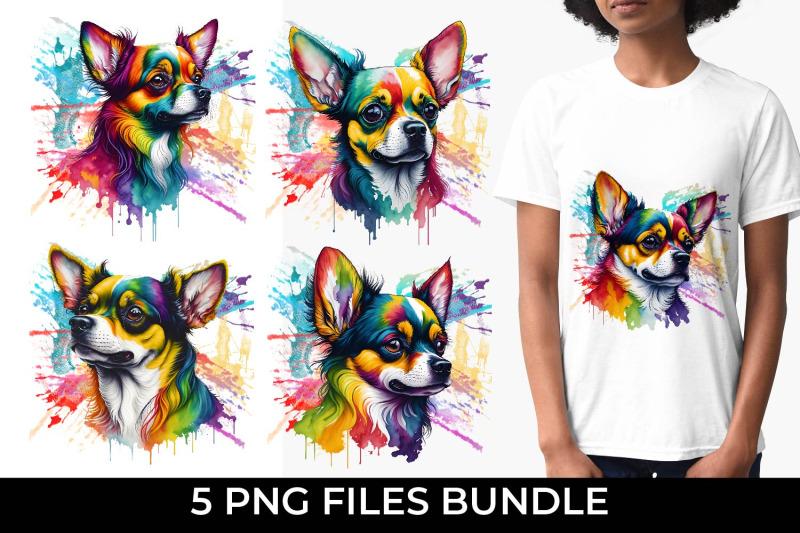 rainbow-chihuahua-dog-watercolor-bundle