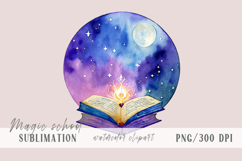 watercolor-witch-magic-book-halloween-sublimation-1-png