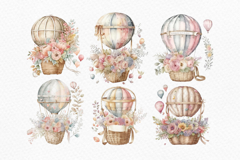 watercolor-travel-balloon-with-flowers-travel-balloon-postcard-digita