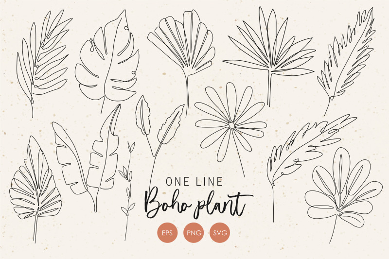 one-line-boho-leaves-clipart