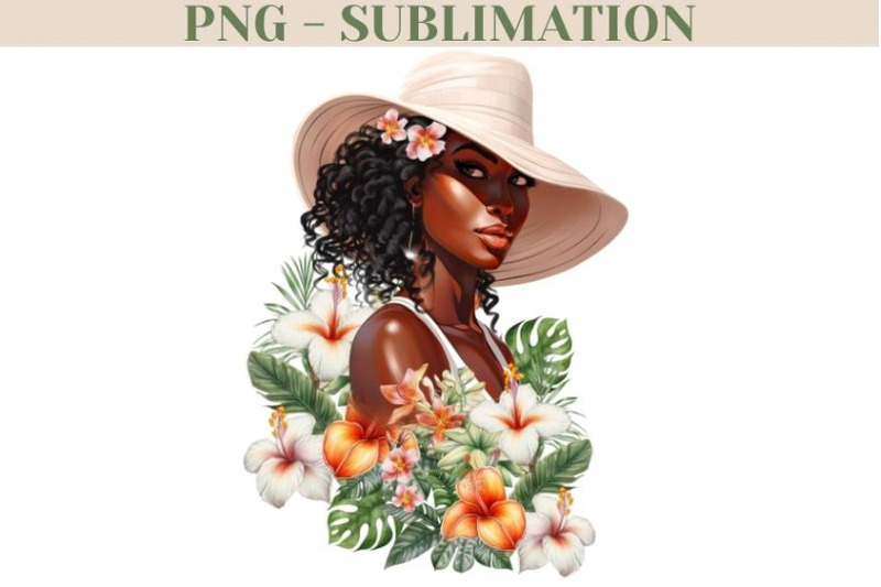 african-american-summer-girl-png-sublimation-design