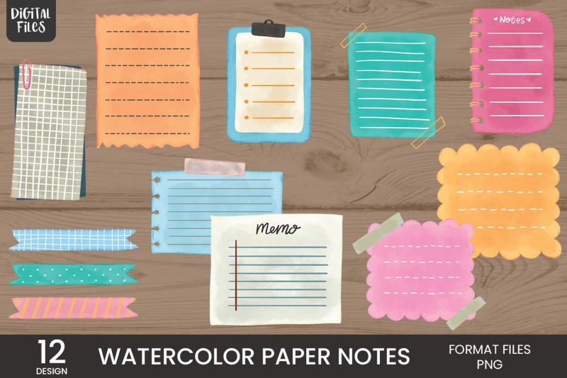 watercolor-paper-notes-12-variations