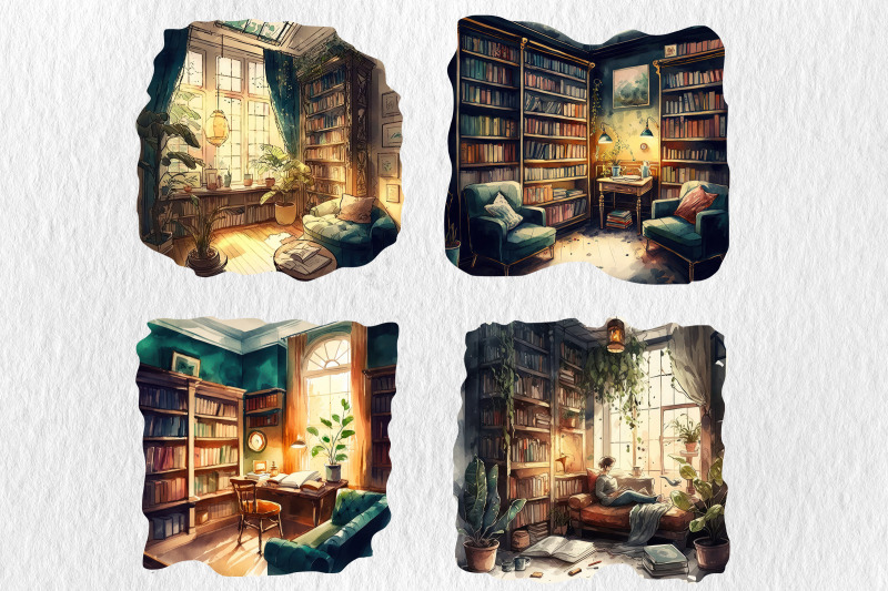 watercolor-library-clipart