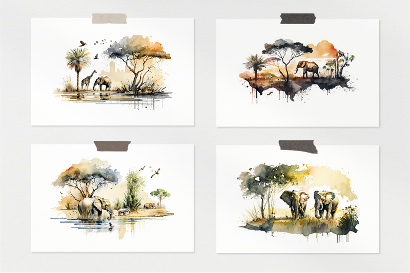 safari-watercolor-collection