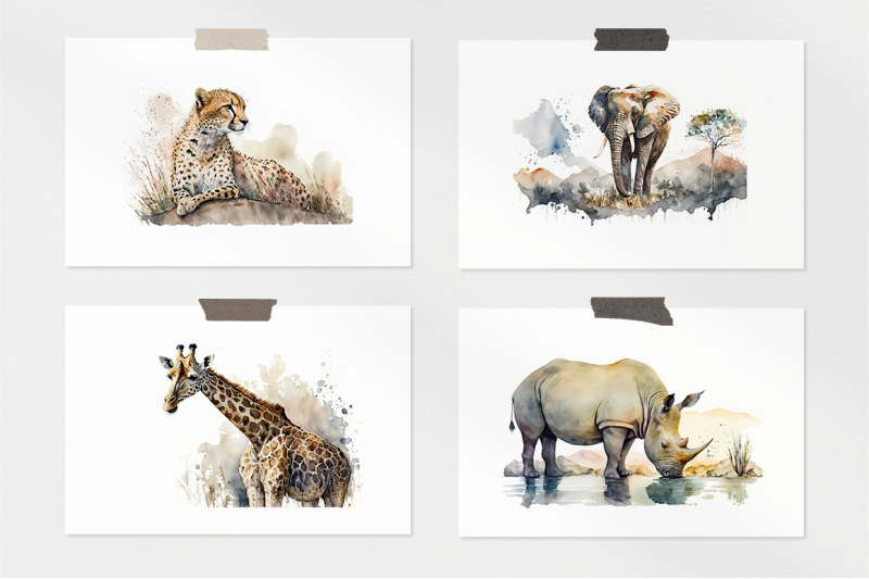 safari-watercolor-collection