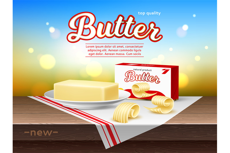 realistic-creamy-butter-poster-milk-product-animal-fat-high-calorie