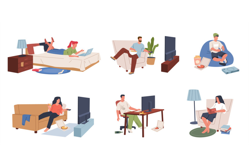 sedentary-lifestyle-people-lazy-man-and-woman-sitting-in-armchairs