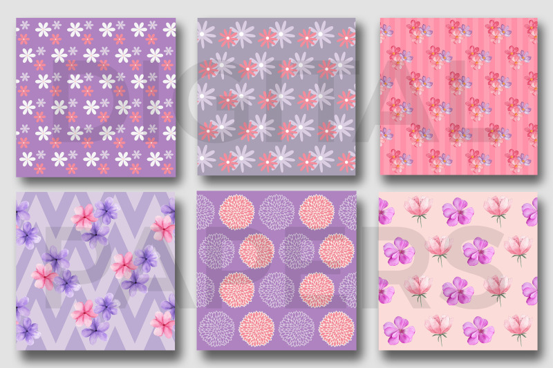 pink-and-purple-watercolor-flower-digital-papers