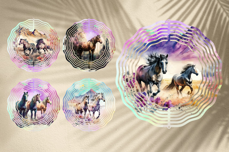 horse-wind-spinner-sublimation-floral-animal-design-png