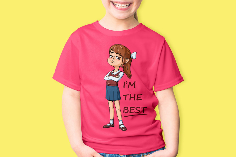 the-best-schoolgirl-sublimation-kids-t-shirt-design