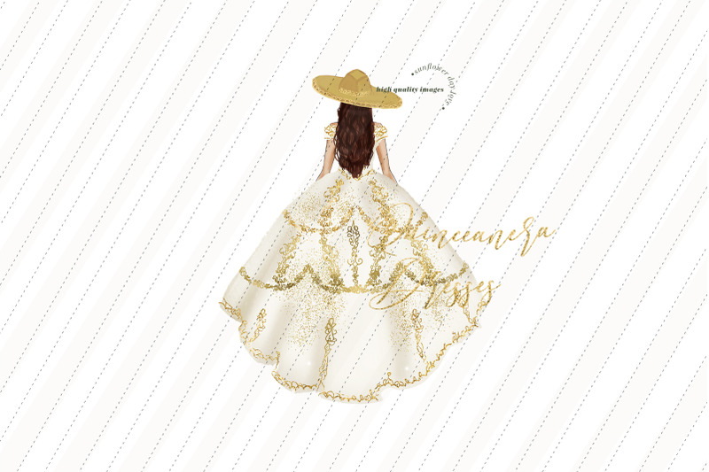 elegant-ivory-white-princess-clipart-white-gold-quinceaera-ivory-hat