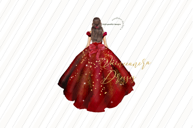 elegant-burgundy-dresses-clipart-burgundy-princess