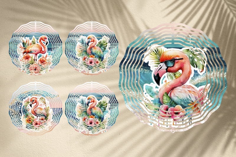 flamingo-wind-spinner-sublimation-floral-animal-design-png