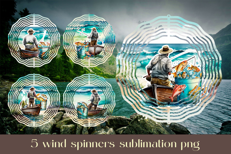 fishing-wind-spinner-sublimation-father-animal-design-png