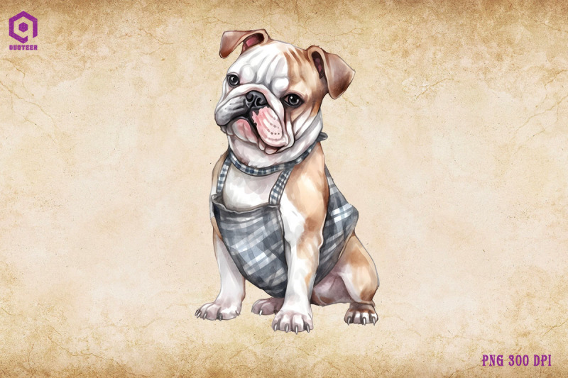 bulldog-dog-wearing-apron