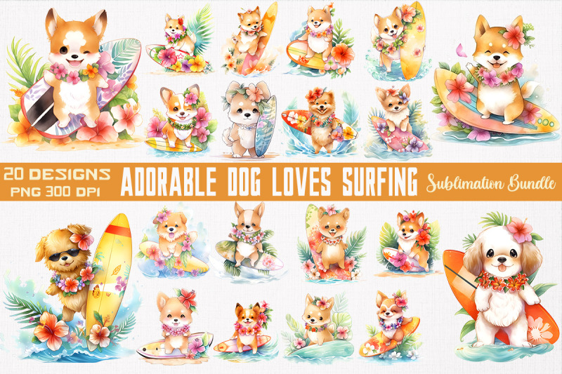 adorable-dog-loves-surfing-summer-bundle